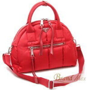 Prada Tessuto Bomber Shoulder Bag Rosso